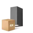 Mehrfachpackung 4x D'Lite Wandleuchte Vrebos Aluminium Schwarz | Geeignet für 2x GU10