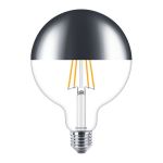 Philips Classic LED Globe E27 Filament Miroir Claire 120mm 7.2W 650lm - 827 Blanc Très Chaud | Dimmable - Équivalent 60W