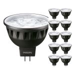Lot 10x Philips Master LED Spot GU5.3 MR16 7.5W 485lm 24D - 927 Blanc Très Chaud | Meilleur rendu des couleurs - Dimmable - Équivalent 50W