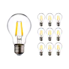 Lot 10x LED E27 Poire Filament Claire 7W 806lm - 822-827 Dim To Warm | Dimmable - Remplacement 60W
